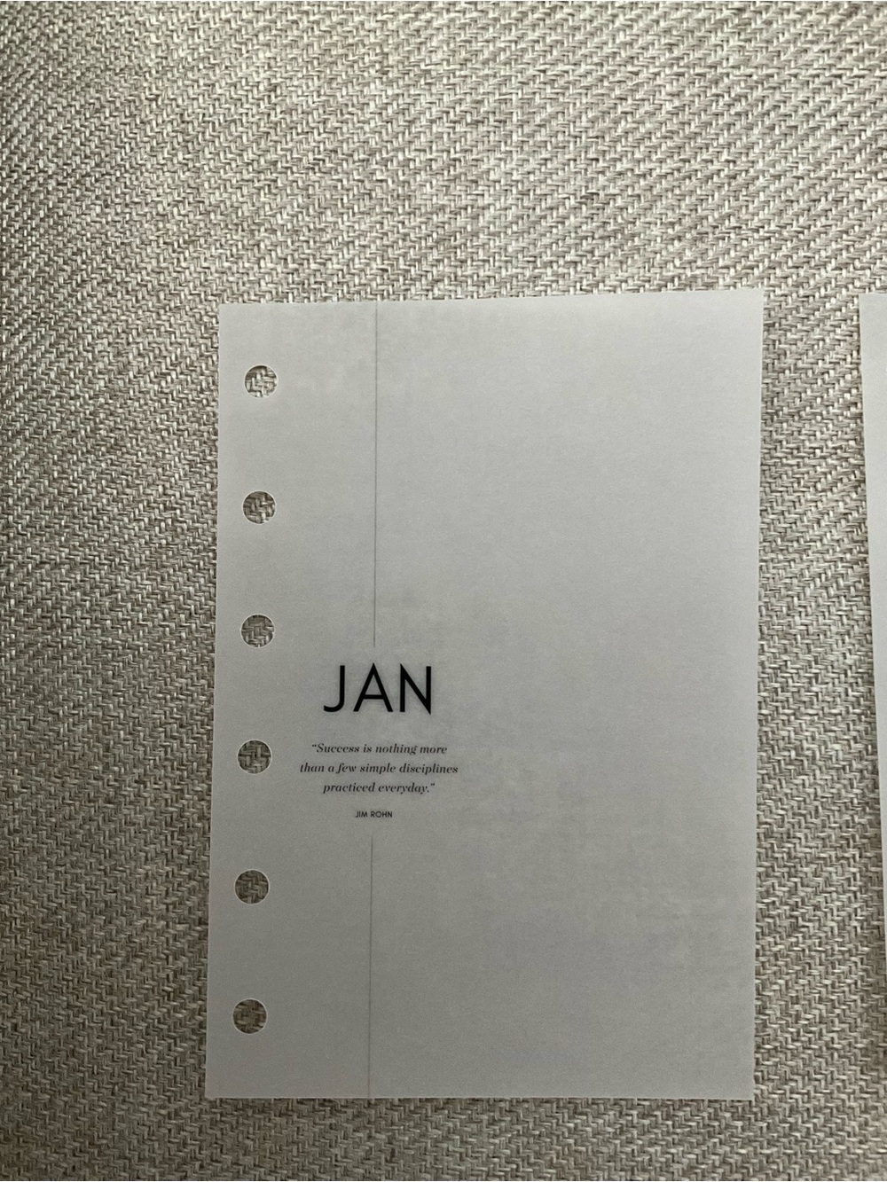 Cloth & Paper Monthly Planner dashboards— Semi opaque Pocket Size